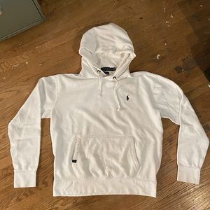 polo ralph lauren white hoodie size L